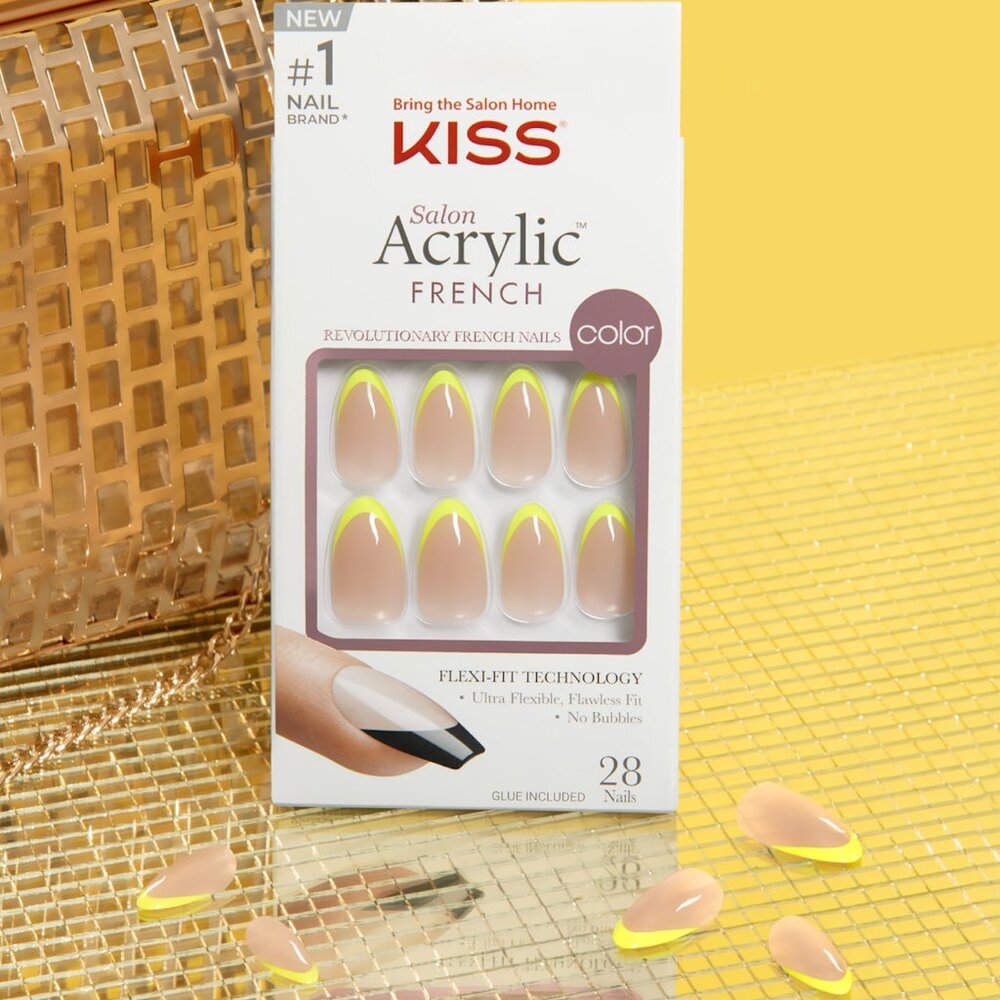 KISS Salon Acrylic French Nails Medium Length - Hype